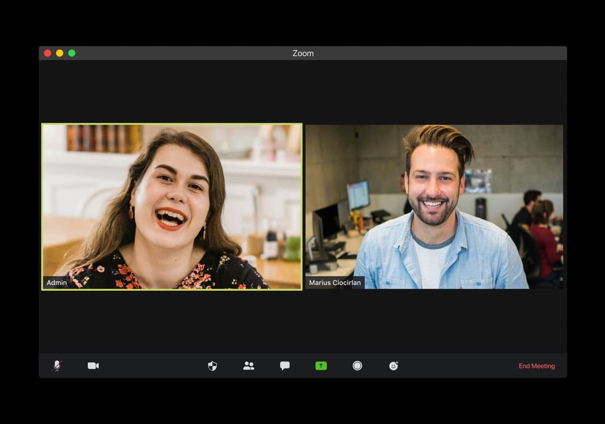 A warm video call between a candidate and a facilitator